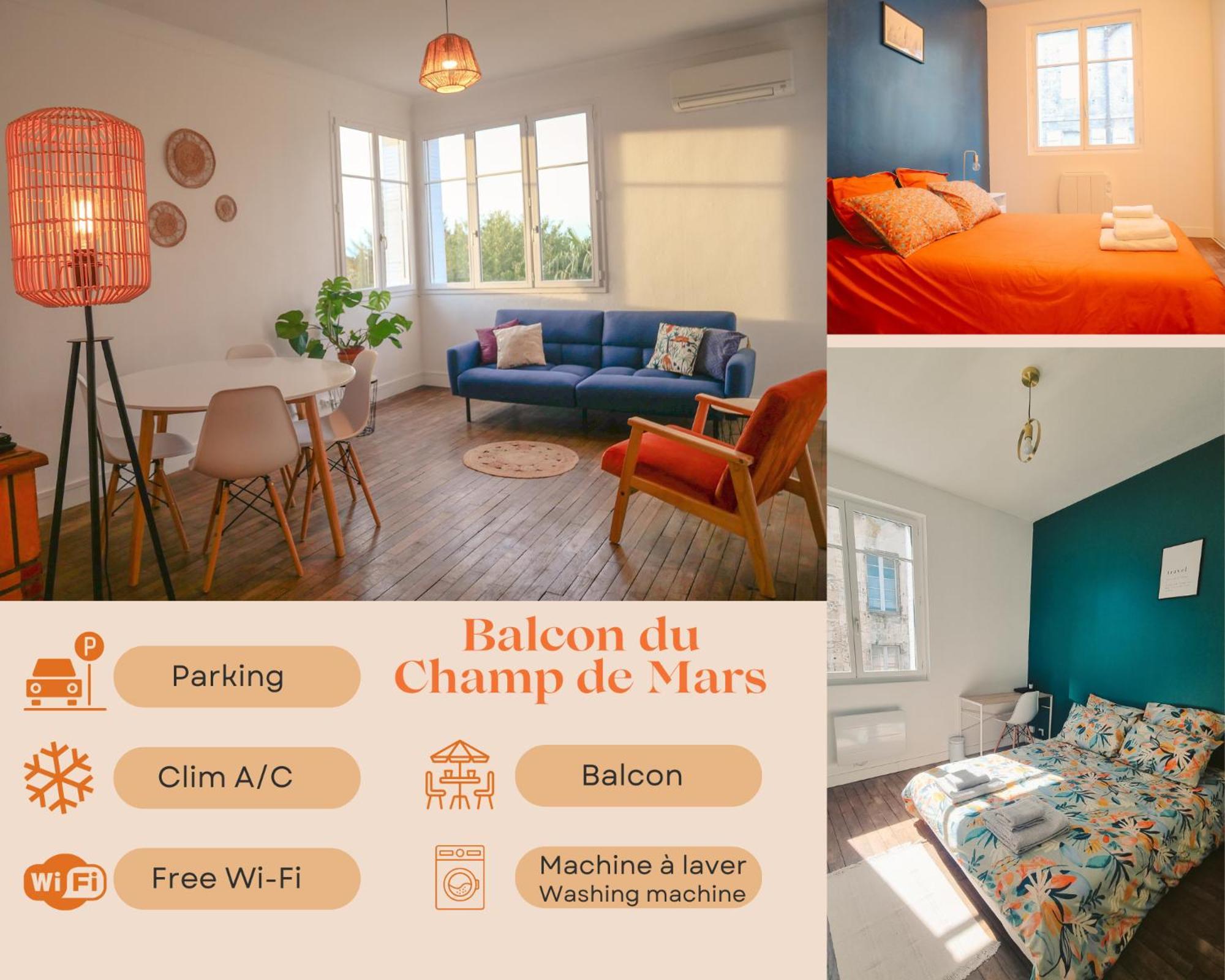 Balcon Du Champ De Mars - #Parking #Air Conditioner #Clim アングレーム エクステリア 写真